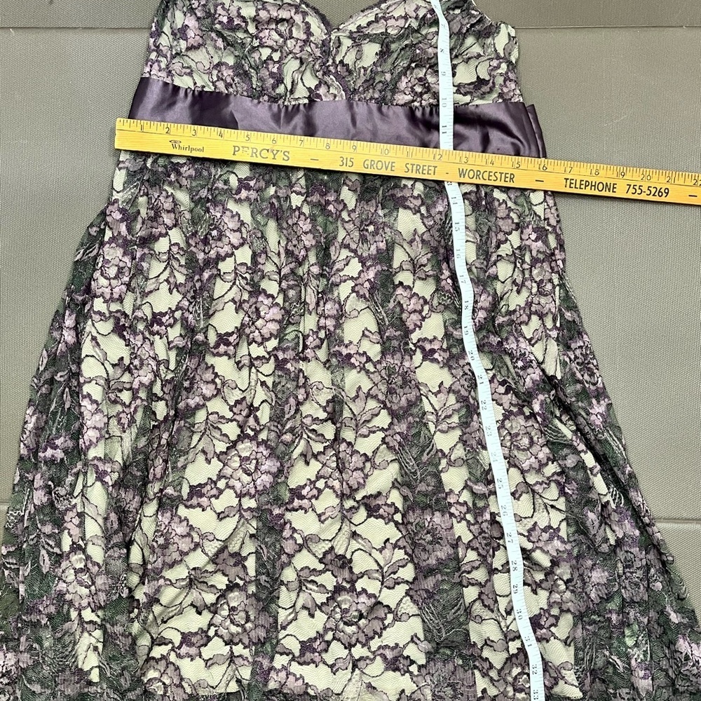 Vintage Dress Lace‎ Babydoll Y2K Empire L Made USA Purple Fairy Aqua Whimsigoth - Picture 4 of 12